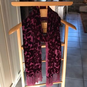 Purple floral scarf